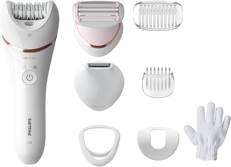 Philips Wet & Dry Epilator Series 8000 - 8 attachments