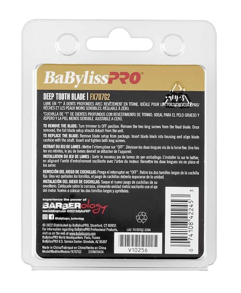 BaBylissPRO Gold Titanium 2.0  Deep Tooth Replacement T blade FX707G2