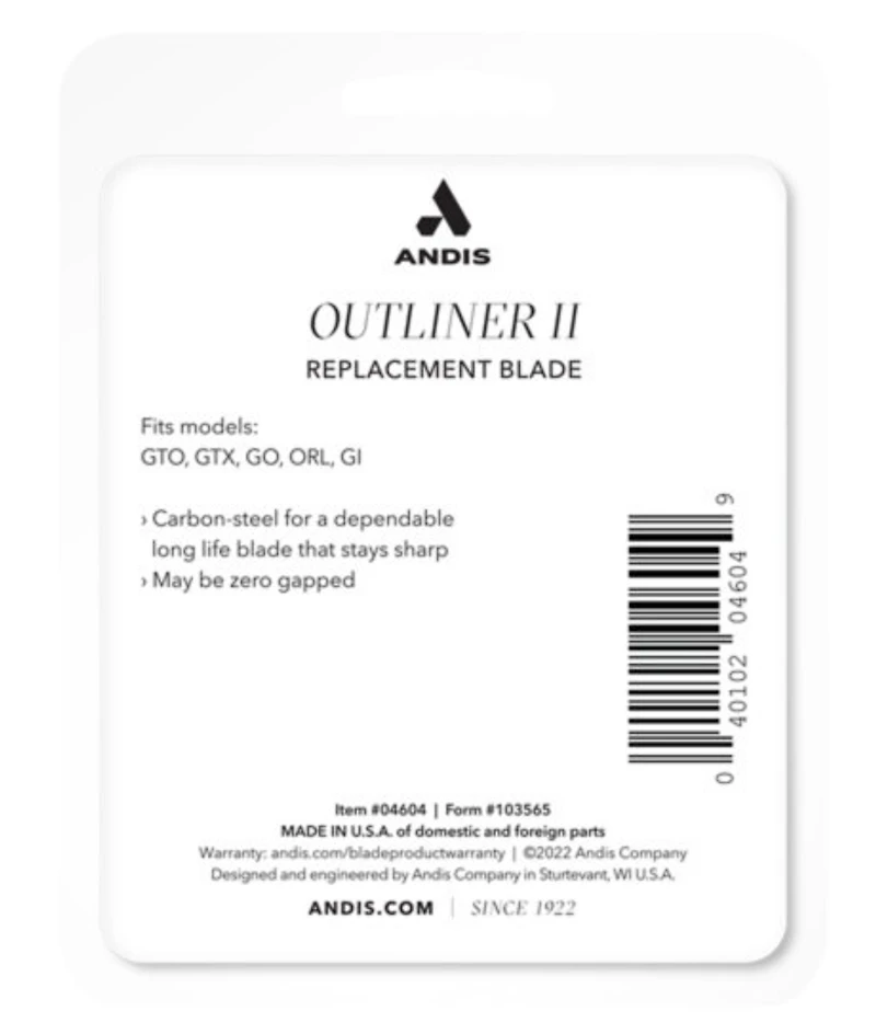Andis Outliner II Replacement Square Blade, #04604