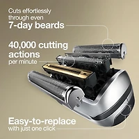 Braun 94M Series 9 Pro Electric Shaver Replacement Foil and Cutter, Matte Silver