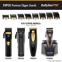 BaBylissPRO Premium Clipper Guards for FX890, FX870, FX825, FX673 & Other models, #FXPCG