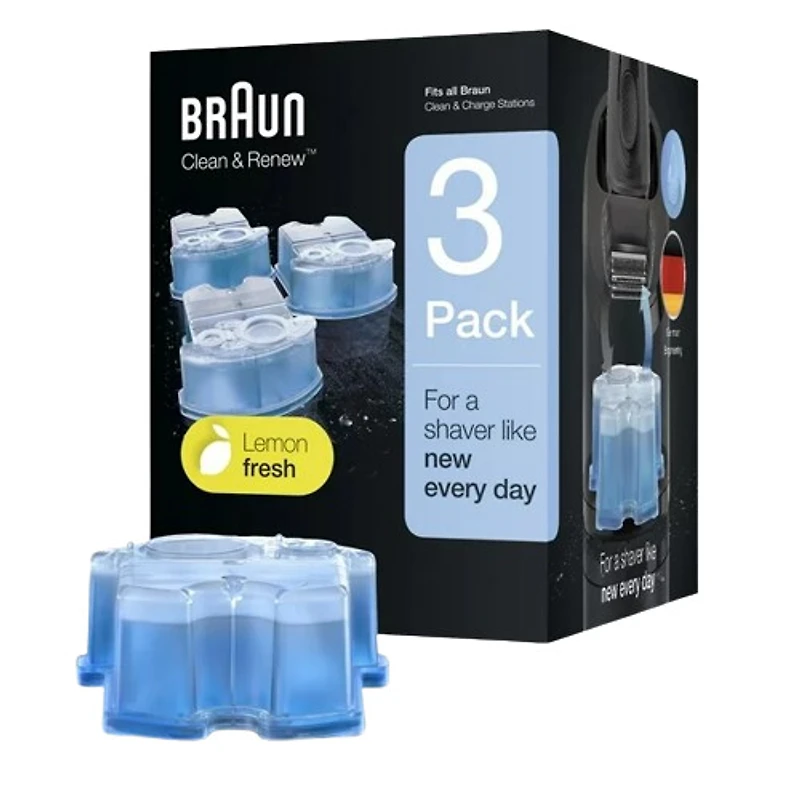 Braun Clean & Renew Refill Cartridges for Clean & Charge Systems 3pk (CCR3)