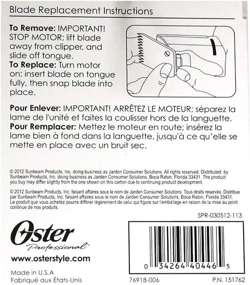 Oster  Classic 76 replacement blade Size 00000