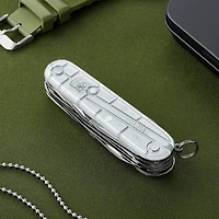 Victorinox Huntsman 91mm 15 Function Swiss Army Pocket Knife- Silver Tech- 1.3713.T7-033-X1