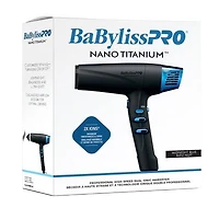 BaBylissPRO Nano Titanium Dual Ionic High-Speed Hairdryer (Midnight Blue),BNTMB9100C