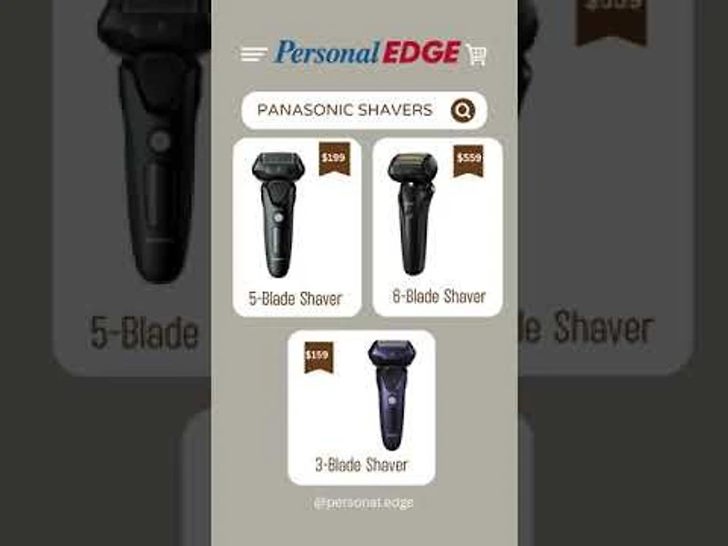 Panasonic ESLV67 Premium 5-blade Wet & Dry Electric Shaver, ARC5  Black