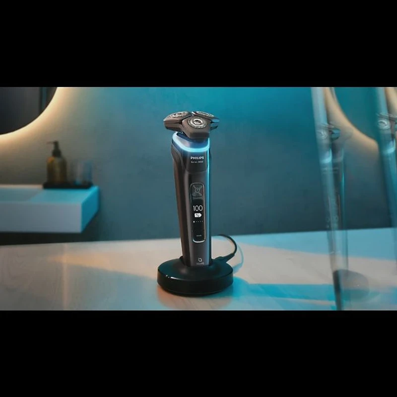 Philips Series 9000 Electric Shaver, Wet & Dry Use, with Charging Stand, Cleaning System, S9986/55 , Black