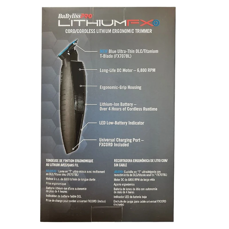 BPRO LITHIUMFX CORD/CORDLESS ERGONOMIC TRIMMER