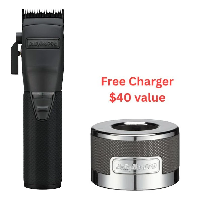 BaBylissPRO Matte Black Boost+ Metal Lithium Clipper, FX870BP-MB