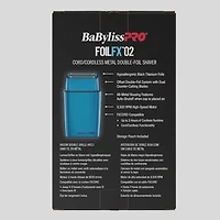 BaBylissPRO Blue Cord/Cordless Metal Double-Foil Shaver – FXFS2BL