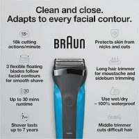 Braun Series 3 310s Wet & Dry Electric Shaver , Blue