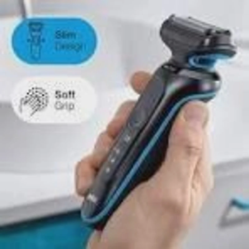 Braun Solo Series 5: 5018S Wet & Dry Electric Shaver with Precision Trimmer, Blue