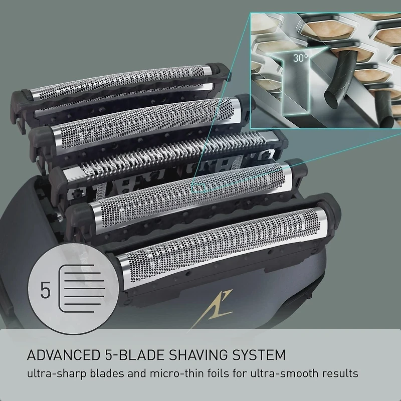 Panasonic ESLV67 Premium 5-blade Wet & Dry Electric Shaver, ARC5  Black