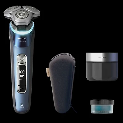 Philips Series 9000 Electric Shaver, Wet & Dry Use, with Charging Stand, Cleaning System, S9986/55 , Black