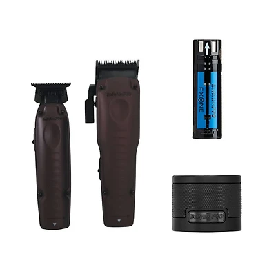 BaBylissPRO® FXONE Lo-ProFX Limited Edition Nightfall Collection Clipper & Trimmer + Battery System + Clipper Guides BUNDLE