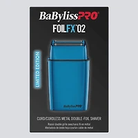 BaBylissPRO Blue Cord/Cordless Metal Double-Foil Shaver – FXFS2BL