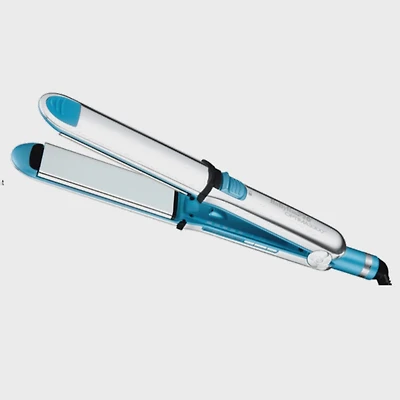 BaBylissPRO Nano Titanium Optima 1.5 inch Stainless Steel Flat Iron. Blue/Silver BABSS3300TUC