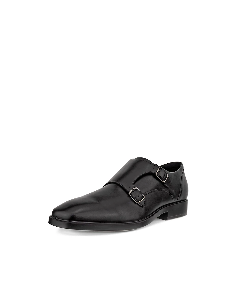 Men's ECCO® Metropole Milan Leather Double Monk Dress Shoe