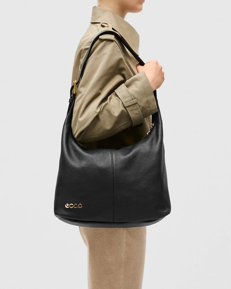 ECCO® Soft Pebbled Leather Medium Hobo Bag