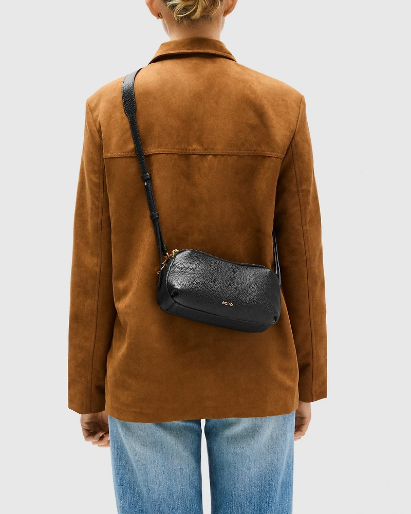 ECCO® Camera Leather Curve Crossbody Bag