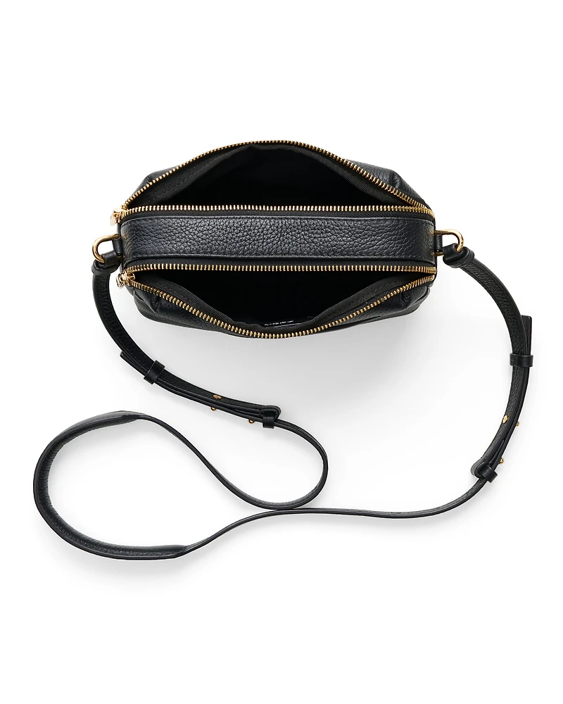 ECCO® Camera Leather Curve Crossbody Bag
