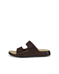 Men's ECCO® Cozmo Nubuck Two Strap Sandal