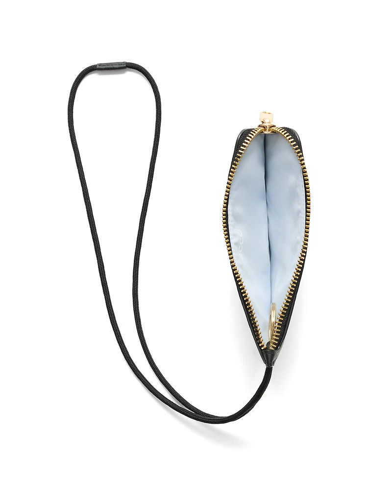 Women's ECCO® Wristlet Soft Pebbled Leather Small Pouch Bag