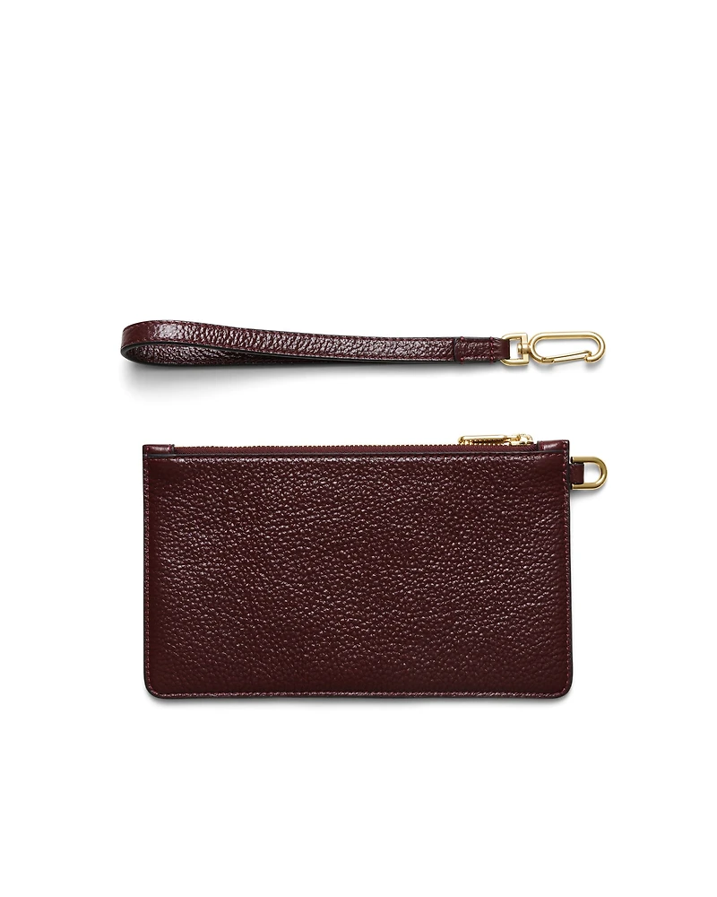 ECCO® Wristlet Soft Shine Leather Pouch Bag
