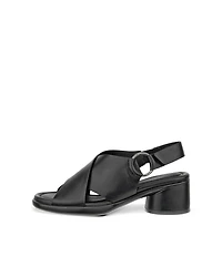 Women's ECCO® Metropole Seoul Leather Heeled Slingback Sandal