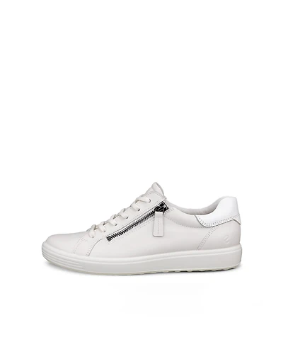 Women's ECCO® Soft 7 Leather Side-Zip Sneaker