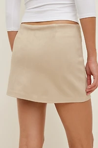 Stacie Faux Suede Mini Skort