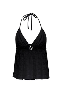 Lace Babydoll Flyaway Halter Top