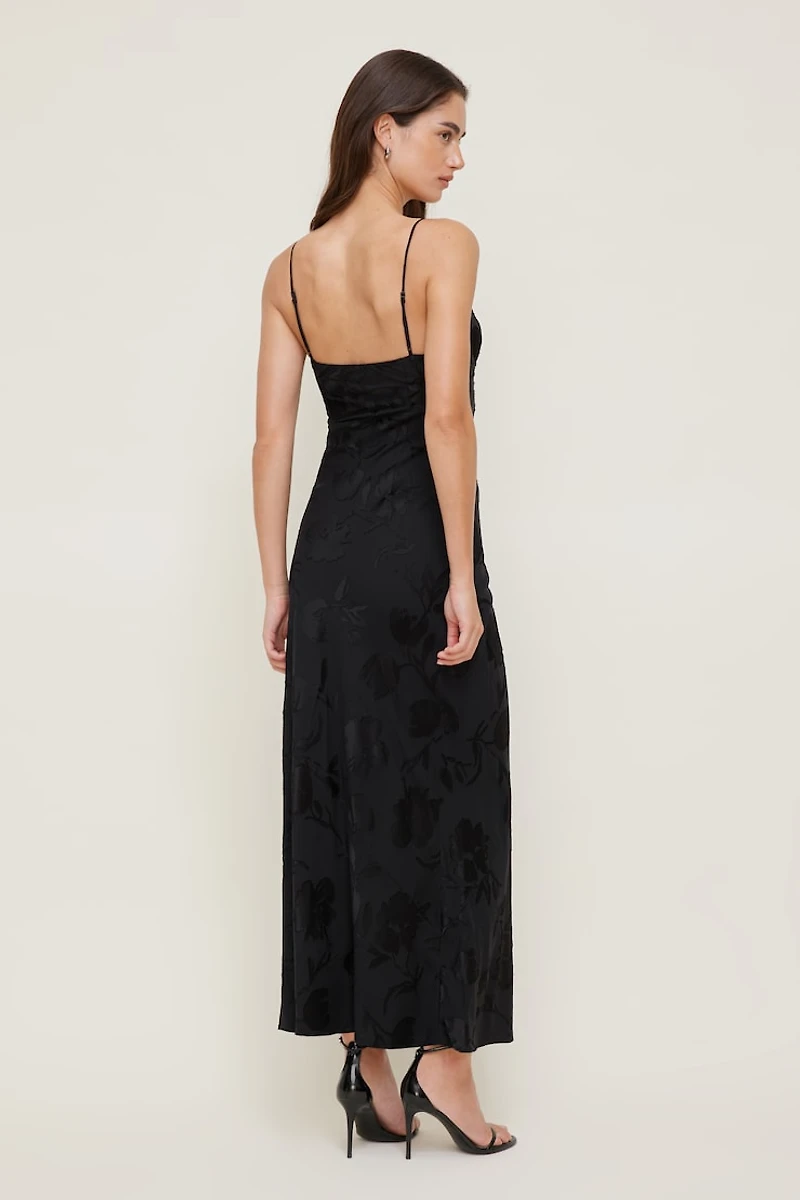 Jacquard Bustier Maxi Dress