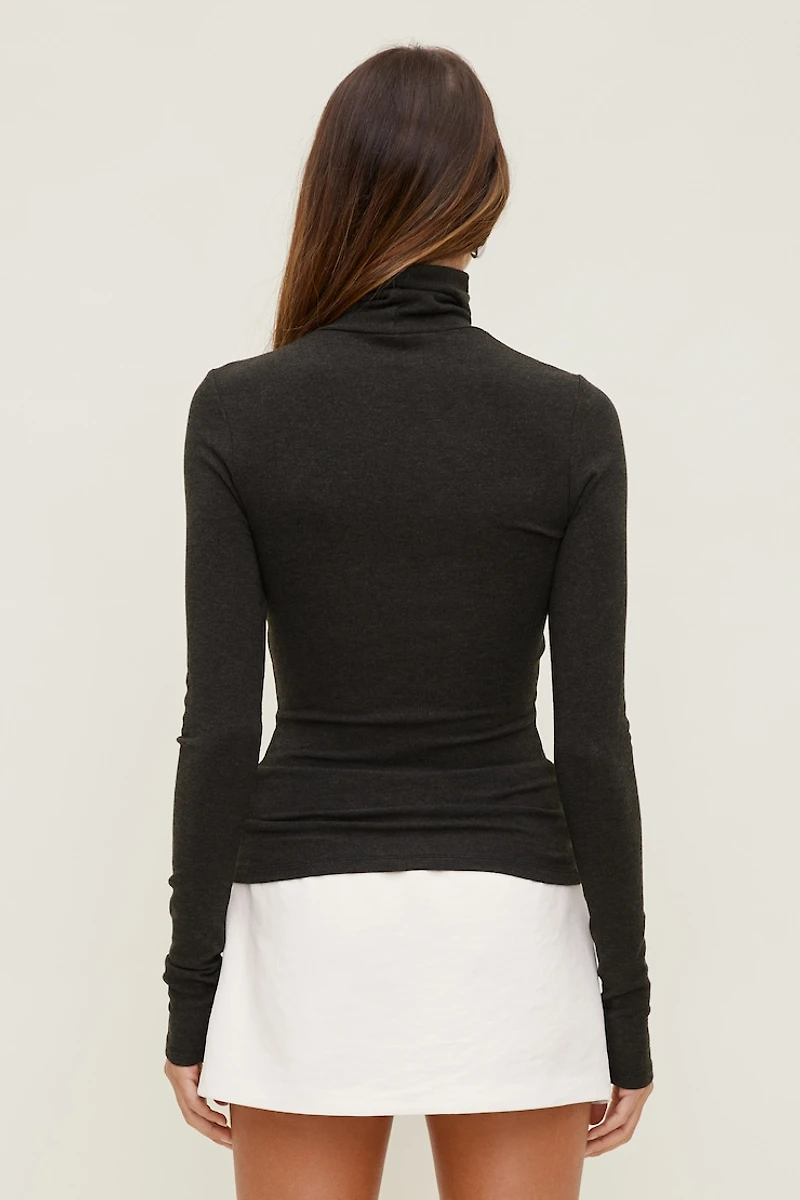 Fitted Turtleneck Top