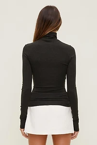 Fitted Turtleneck Top