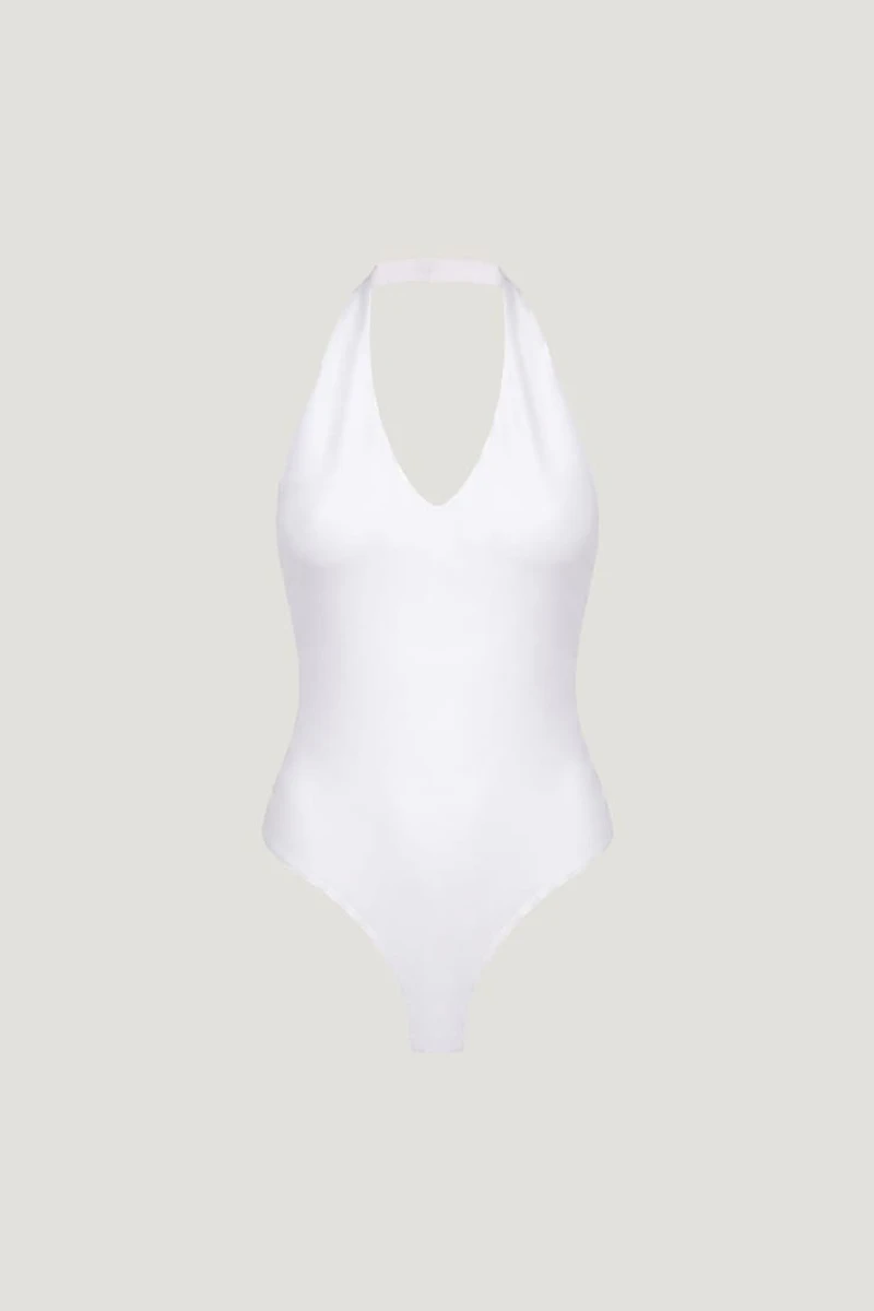 Sculpt Plunge Halter Bodysuit