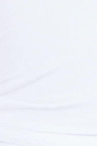 Plunge Ruched Tie Mesh Top