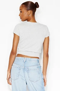 Cropped Button Up Top