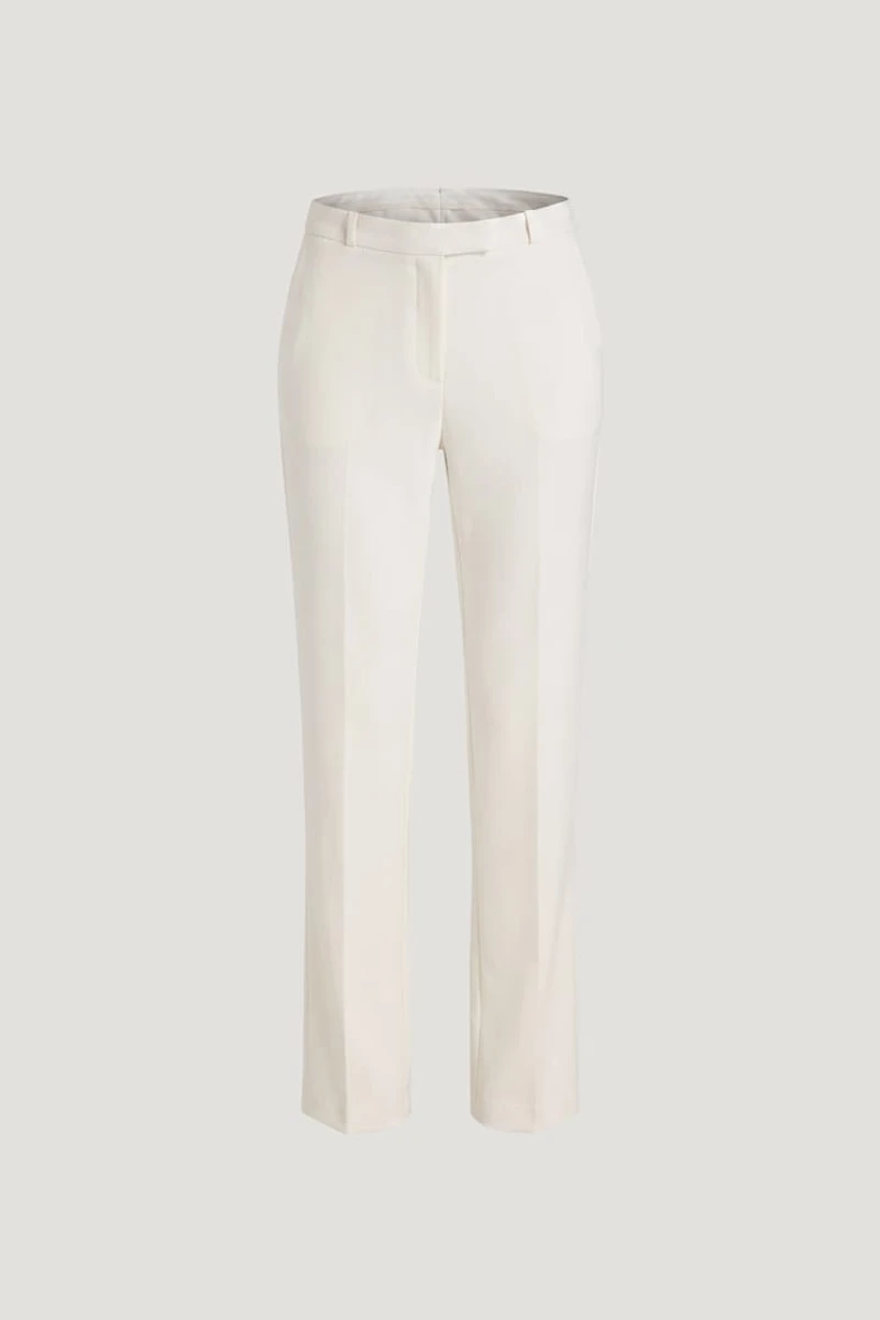 Pantalon ajusté à jambe droite taille haute