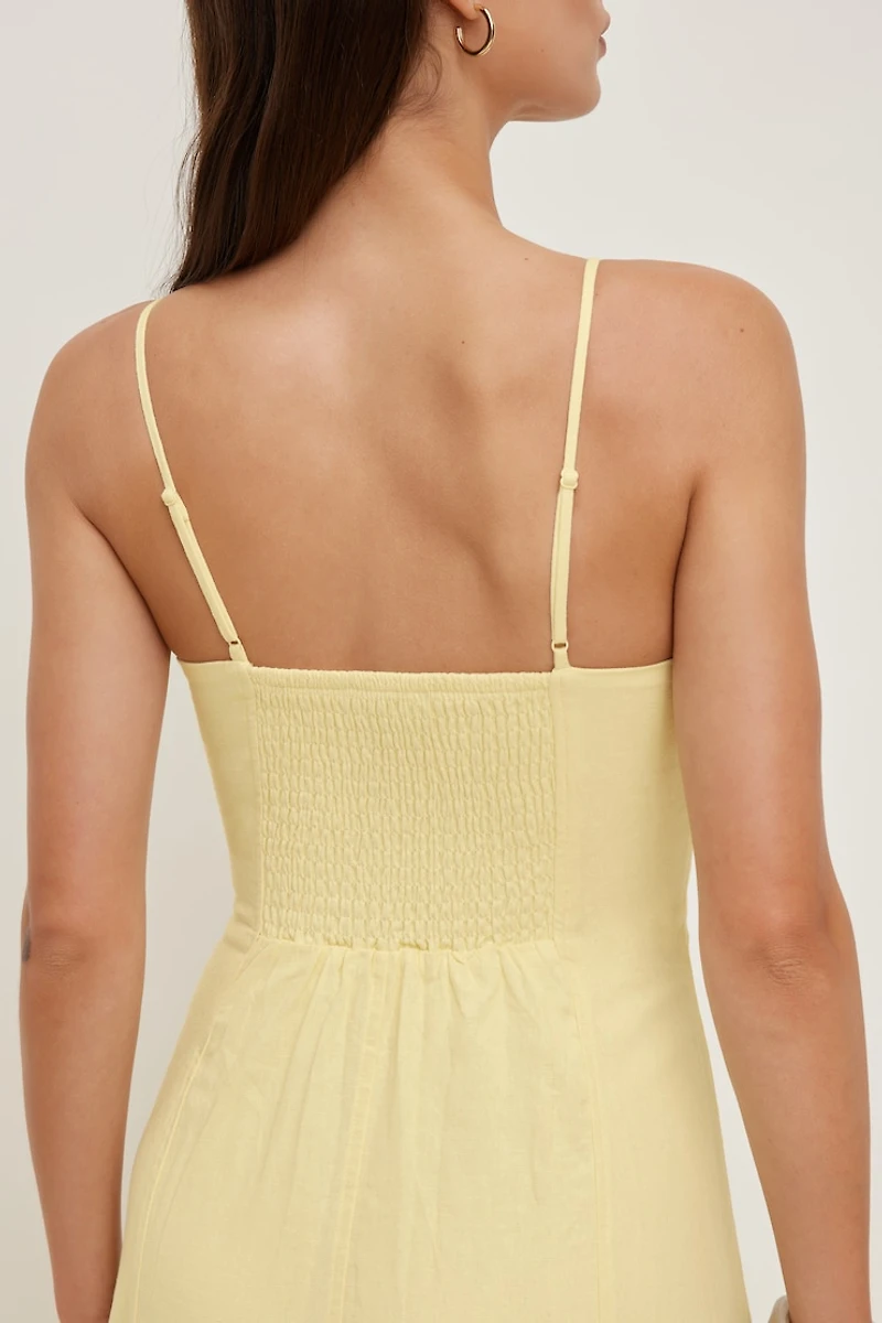 Belle Linen Midi Dress