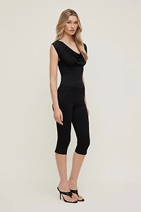 Draped Scoop Neck Top