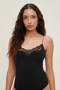 Sculpt Lace Trim Bodysuit