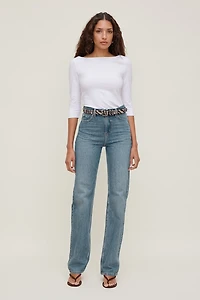 Classic Faux Calf Hair Belt