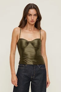 Monet Stretch Satin Top