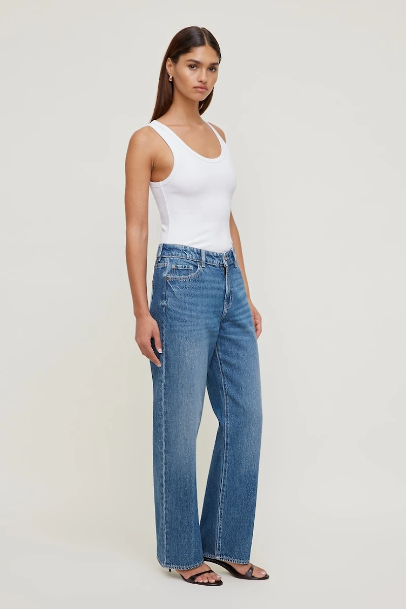 Mika Mid Rise Relaxed Straight Leg Jeans