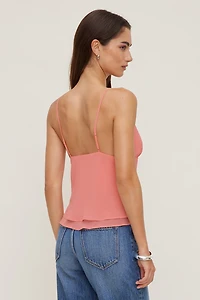 Plunge Babydoll Tank Top