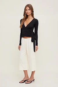Wrap Long Sleeve Top