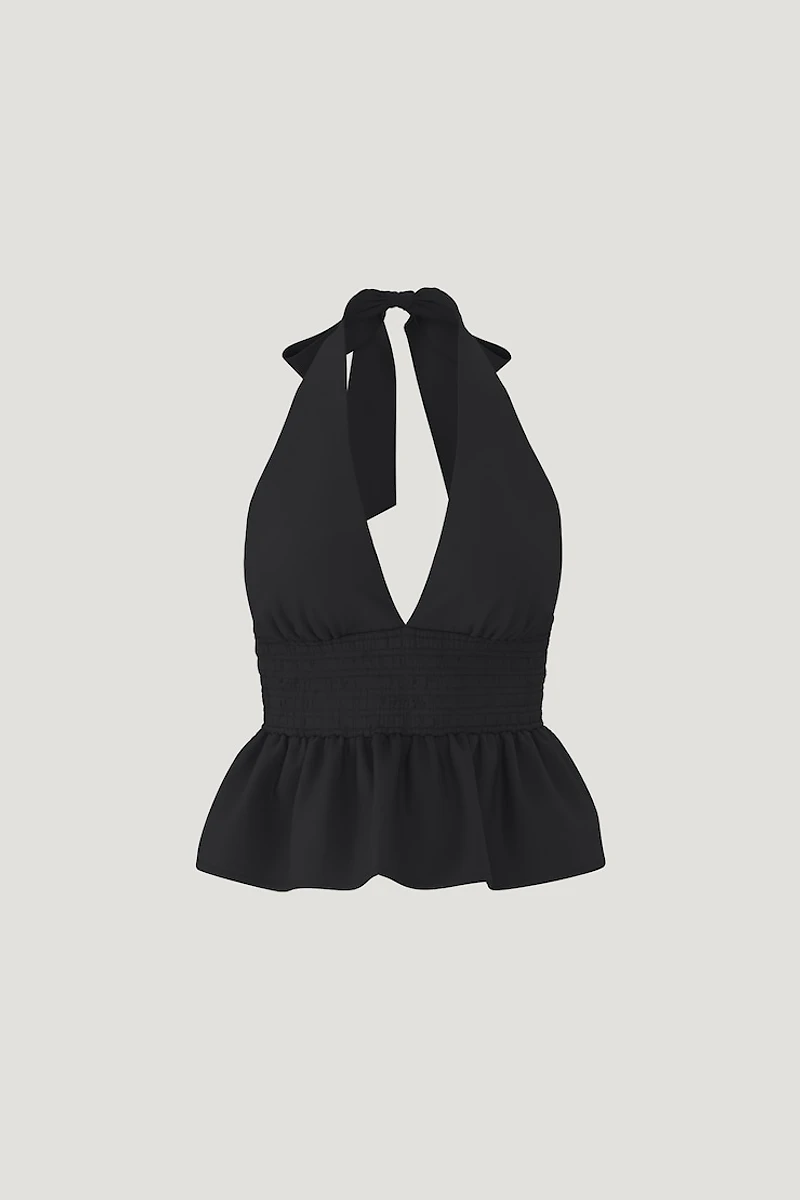 Gemma Poplin Halter Top