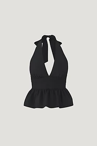Gemma Poplin Halter Top