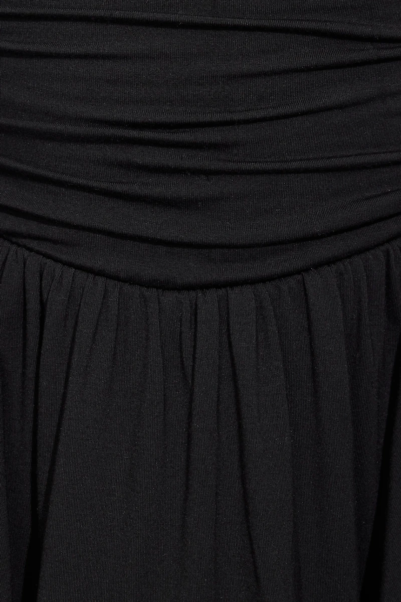 Plunge Halter Fit & Flare Dress